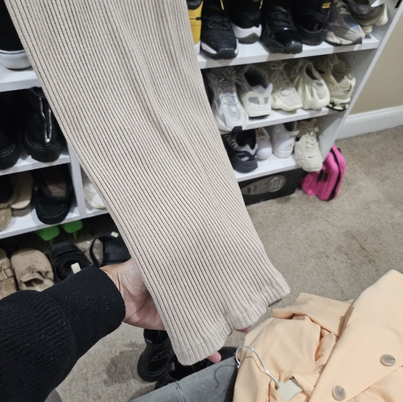 H&M beige color bodycon snug long dress - Picture 5 of 5